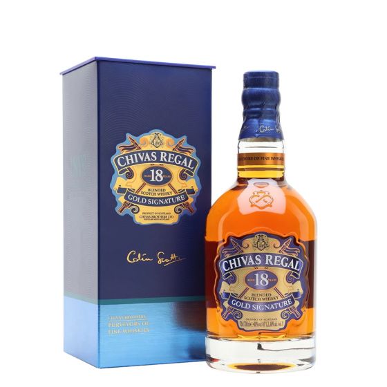 Chivas Regal Aged 18 Years Blended Scotch Whisky Gold Signature